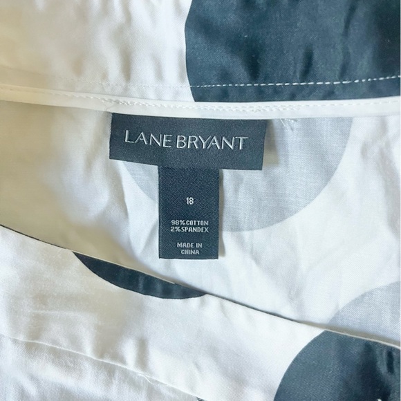 Lane Bryant Plus Women’s Skirt Polka Dotted Pleated Black White Career Wear 18 - Picture 2 of 7